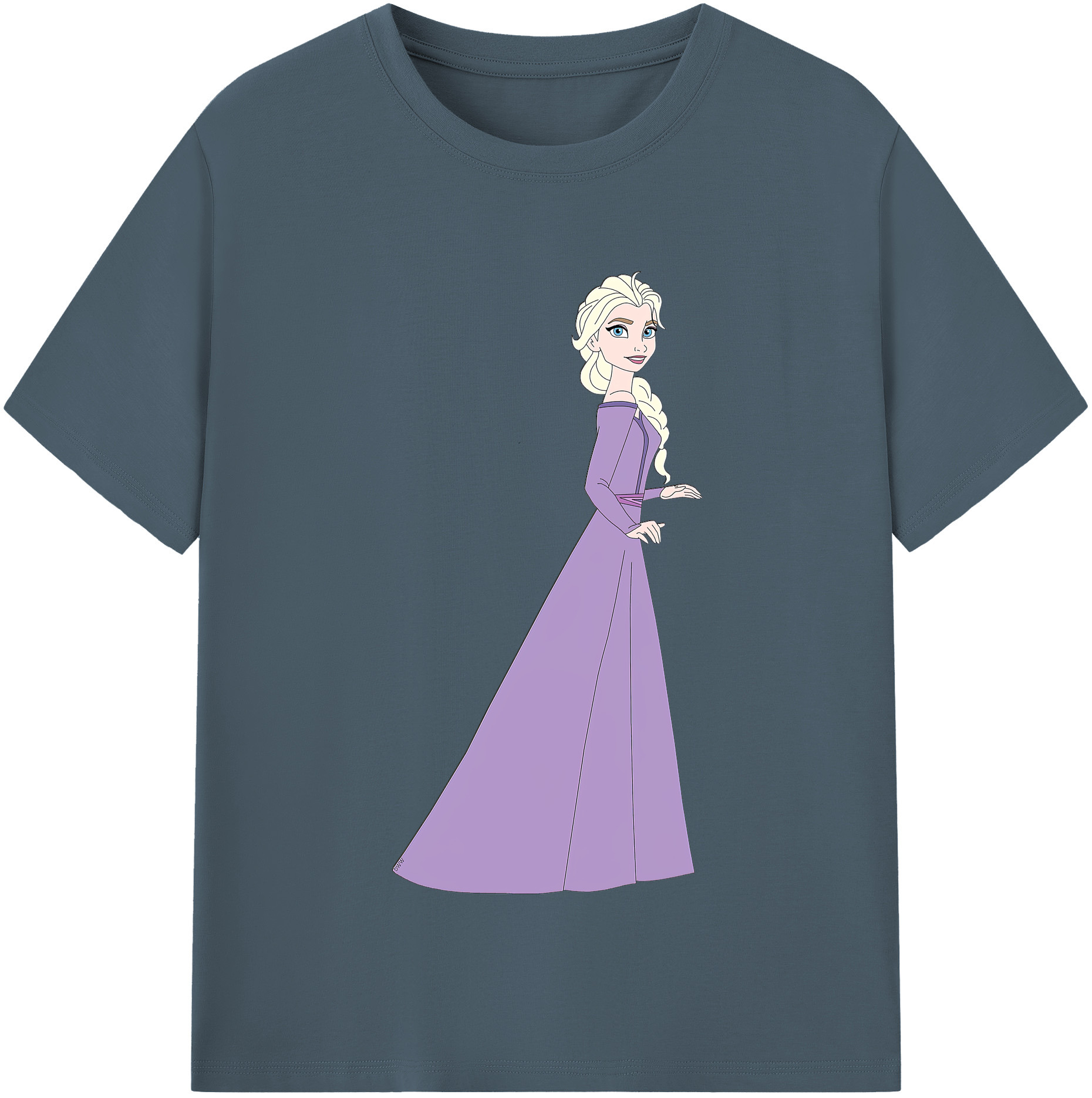 （画像用） アナと雪の女王 アンナ エルサ Frozen Anna Elsa 綿100％半袖Tシャツ（フロントプリント）